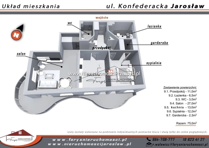 Mieszkanie na sprzedaż o pow. 75 m2