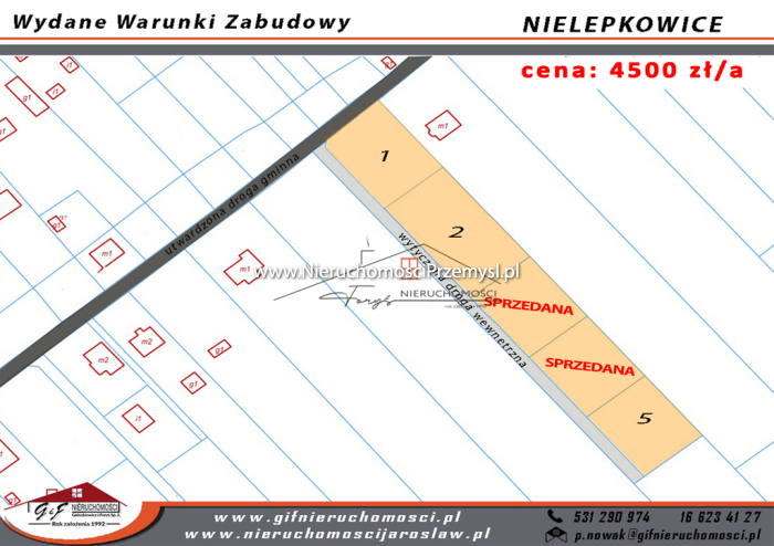 Działka na sprzedaż o pow. 1000 m2