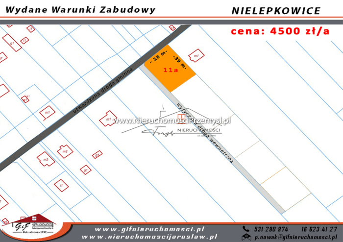 Działka na sprzedaż o pow. 1000 m2