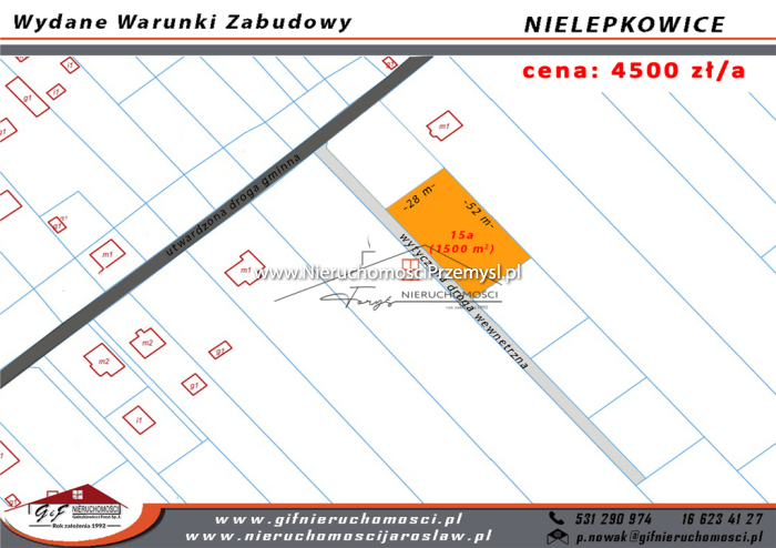 Działka na sprzedaż o pow. 1000 m2