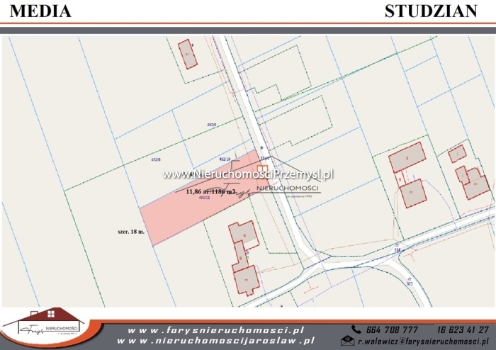 Działka na sprzedaż o pow. 1186 m2