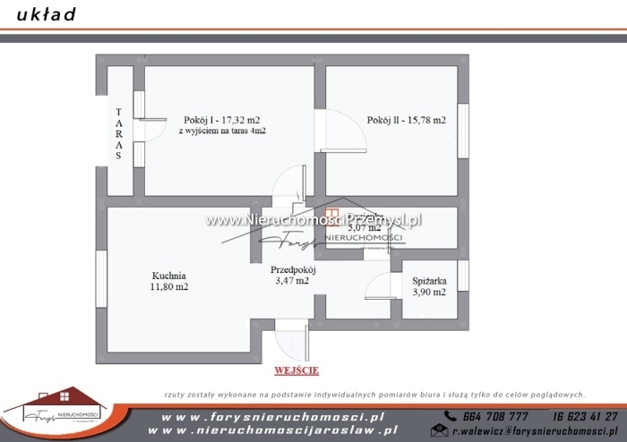 Mieszkanie na sprzedaż o pow. 57 m2