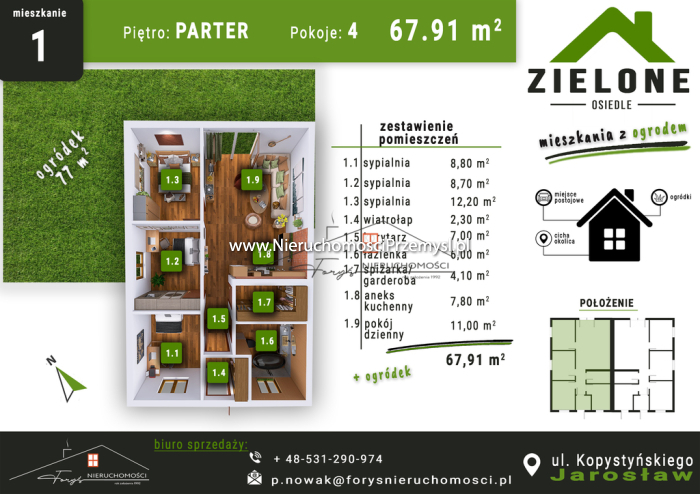 Mieszkanie na sprzedaż o pow. 68 m2