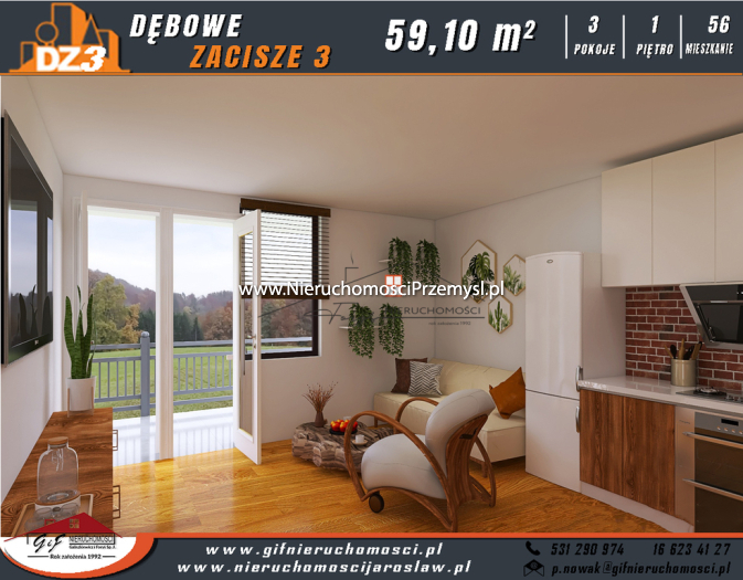 Mieszkanie na sprzedaż o pow. 59 m2