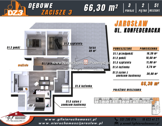 Mieszkanie na sprzedaż o pow. 1 m2