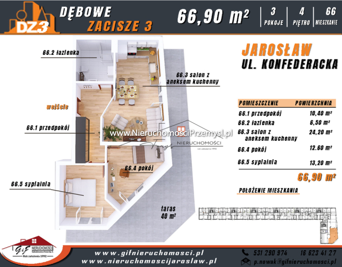 Mieszkanie na sprzedaż o pow. 1 m2