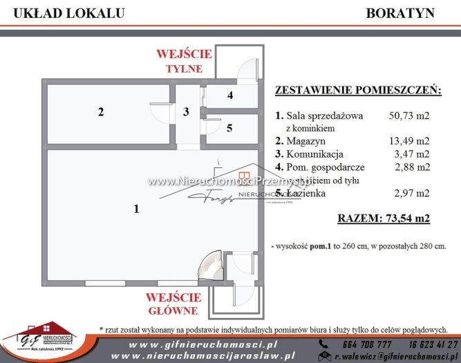 Obiekt komercyjny na sprzedaż o pow. 74 m2